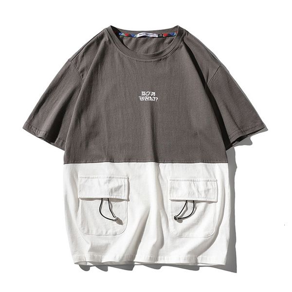 men's t-shirts new summer men short sleeve streetwear cotton t shirt hip hop with pockets tee shirt homme dlsx, White;black
men's t-shirts new summer men short sleeve streetwear cotton t shirt hip hop with pockets tee shirt homme dlsx, White;black
