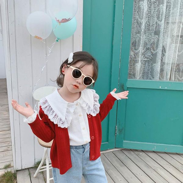 shirts spring 2021 children clothing baby girls vintage lace white kids long sleeve, White;black
shirts spring 2021 children clothing baby girls vintage lace white kids long sleeve, White;black