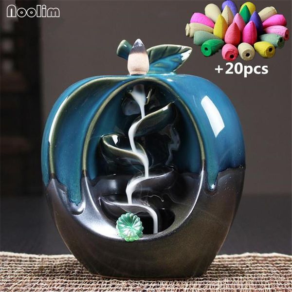 fragrance lamps ceramic backflow incense burner green plant home teahouse decor censer holder + 20pcs cones
fragrance lamps ceramic backflow incense burner green plant home teahouse decor censer holder + 20pcs cones