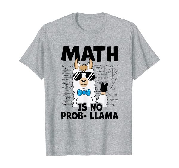 math is no prob llama math teacher gift t-shirt, White;black
math is no prob llama math teacher gift t-shirt, White;black