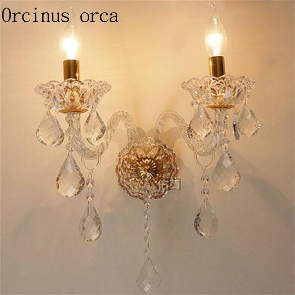 wall lamp european style candles crystal staircase living room tv background bedroom bedside
wall lamp european style candles crystal staircase living room tv background bedroom bedside