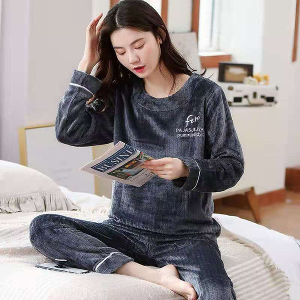 winter new style thick warm pajama sets for women high grade coral fleece fabric letter-embroidery female oversize homewear suit, Black;red
winter new style thick warm pajama sets for women high grade coral fleece fabric letter-embroidery female oversize homewear suit, Black;red