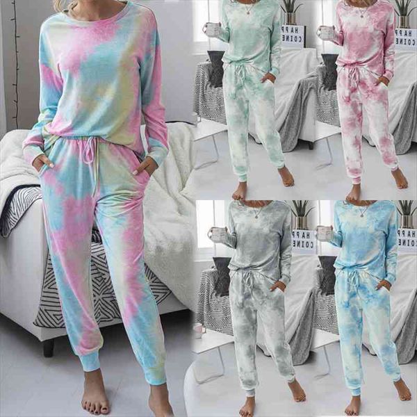 tie dye two piece set women tracksuit cotton loose outfits female jumpsuits plus size casual long sleeve sweatshirt suits, Black 
tie dye two piece set women tracksuit cotton loose outfits female jumpsuits plus size casual long sleeve sweatshirt suits, Black