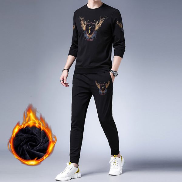 plush leisure autumn and winter new slim fit long sve handsome sweater men's two-piece suit fashion, Gray
plush leisure autumn and winter new slim fit long sve handsome sweater men's two-piece suit fashion, Gray