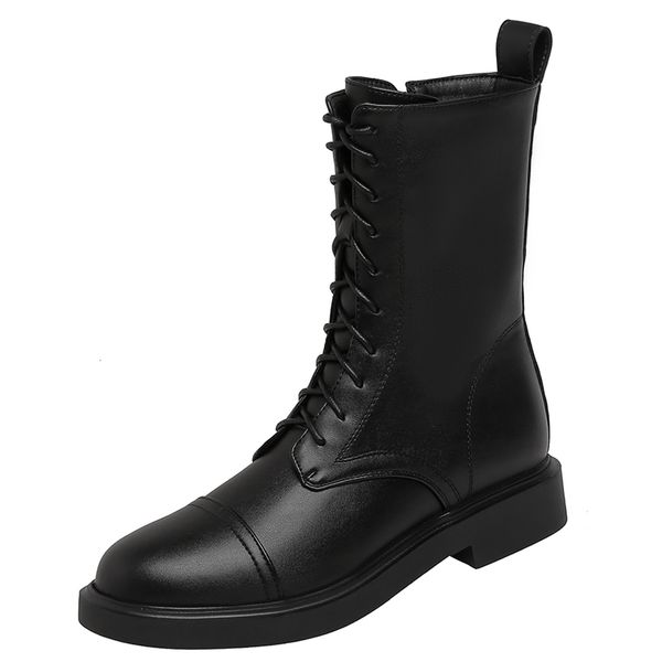 street sales fashion flat-bottomed cross ankle brace zipper side thick sole microfibre women's boots vwot, Black
street sales fashion flat-bottomed cross ankle brace zipper side thick sole microfibre women's boots vwot, Black