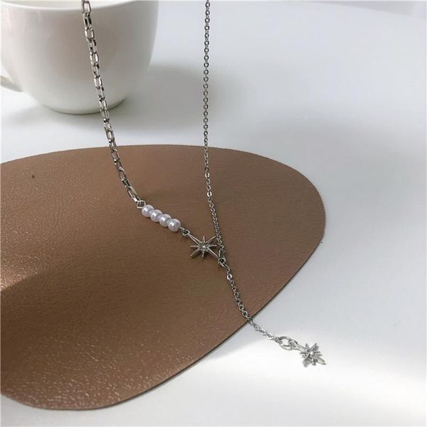pendant necklaces simulated pearls thin chain star tassel necklace for women girl simple choker wedding party jewelry, Silver
pendant necklaces simulated pearls thin chain star tassel necklace for women girl simple choker wedding party jewelry, Silver