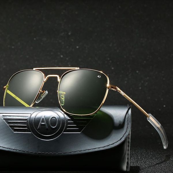 With Case Aviation Ao Sunglasses Men Brand Designer Sun Glasses For Male American Army Military Optical Glass Lens, White;black
With Case Aviation Ao Sunglasses Men Brand Designer Sun Glasses For Male American Army Military Optical Glass Lens, White;black