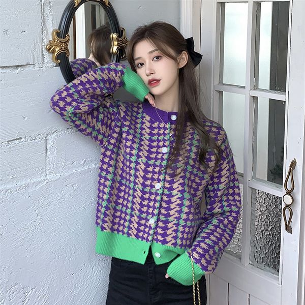 2021 new autumn and winter houndstooth open stitch jacket women fashion contrast color knitted sweater ixyk, White;black
2021 new autumn and winter houndstooth open stitch jacket women fashion contrast color knitted sweater ixyk, White;black
