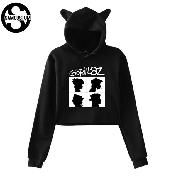 women's hoodies & sweatshirts samcustom gorillaz 3d print cat ear midriff long sleeve hoodie girl leisure sweatshirt hooded pullover, Black
women's hoodies & sweatshirts samcustom gorillaz 3d print cat ear midriff long sleeve hoodie girl leisure sweatshirt hooded pullover, Black