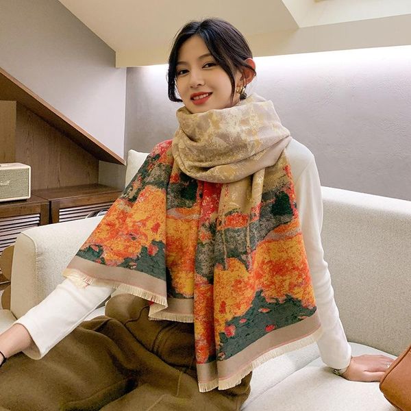 scarves winter antique fashion 2021 imitation cashmere scarf thickened travel all-match shawl women four seasons keep warm, Blue;gray
scarves winter antique fashion 2021 imitation cashmere scarf thickened travel all-match shawl women four seasons keep warm, Blue;gray