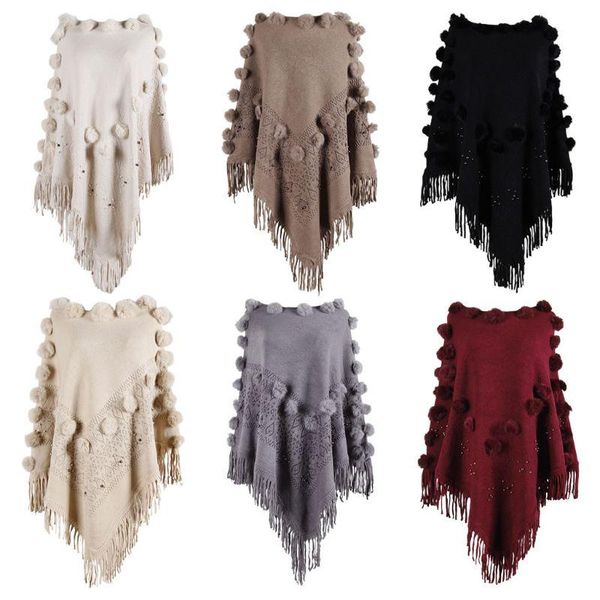 women's sweaters women knit pullover sweater shawl wrap off shoulder beading pompom tassel poncho bx0b, White;black
women's sweaters women knit pullover sweater shawl wrap off shoulder beading pompom tassel poncho bx0b, White;black
