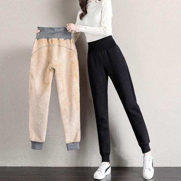 women's pants & capris women 2021 autumn winter lambskin cashmere trousers female warm casual sweatpants ladies solid color harem e441, Black;white
women's pants & capris women 2021 autumn winter lambskin cashmere trousers female warm casual sweatpants ladies solid color harem e441, Black;white