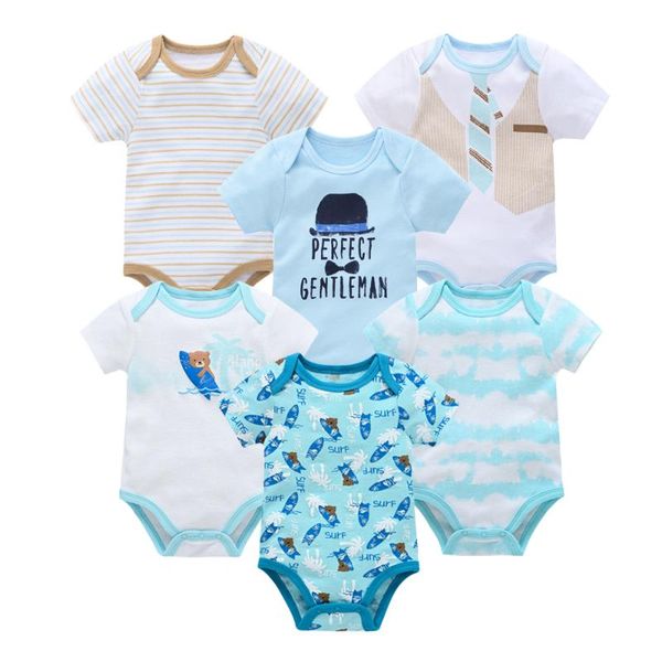 rompers kavkas 3 6 pcs/lot baby boy bodysuit short sleeve cotton born clothes cartoon print summer toddler overalls, Blue
rompers kavkas 3 6 pcs/lot baby boy bodysuit short sleeve cotton born clothes cartoon print summer toddler overalls, Blue