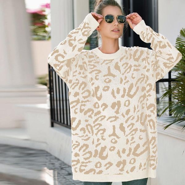 women's sweaters 2021 christmas sweater round neck long sleeve leopard printed knitted coats wdc3968, White;black
women's sweaters 2021 christmas sweater round neck long sleeve leopard printed knitted coats wdc3968, White;black