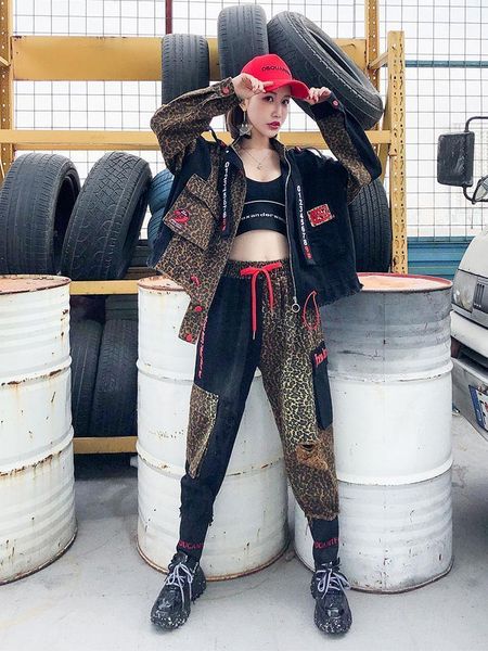 women's jackets fall spring 2021 womens leopard plus size black patchwork denim coat for girl oversized jean clothing designer sa029s50, Black;brown
women's jackets fall spring 2021 womens leopard plus size black patchwork denim coat for girl oversized jean clothing designer sa029s50, Black;brown
