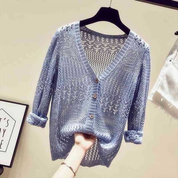 women ice knitted cardigan hollow sweaters fairy loose summer dress short sunscreen clothes overfire cec, White;black
women ice knitted cardigan hollow sweaters fairy loose summer dress short sunscreen clothes overfire cec, White;black