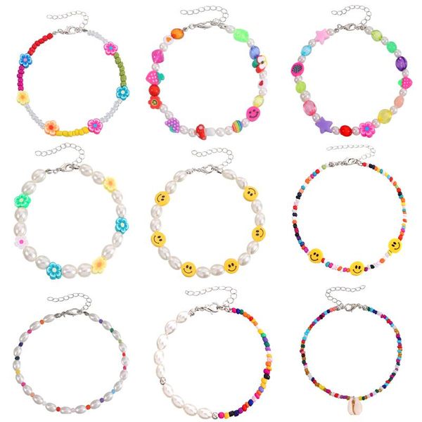anklets bohemian colorful beaded anklet for women fashion simple rainbow imitation pearl face fruit shell ankle bracelet jewerly gift, Red;blue
anklets bohemian colorful beaded anklet for women fashion simple rainbow imitation pearl face fruit shell ankle bracelet jewerly gift, Red;blue