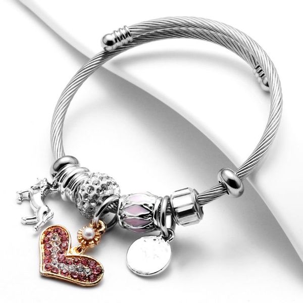 charm bracelets kids stainless steel jewelry adjustable baby bangle diy multi- love pendant bracelet, Golden;silver
charm bracelets kids stainless steel jewelry adjustable baby bangle diy multi- love pendant bracelet, Golden;silver