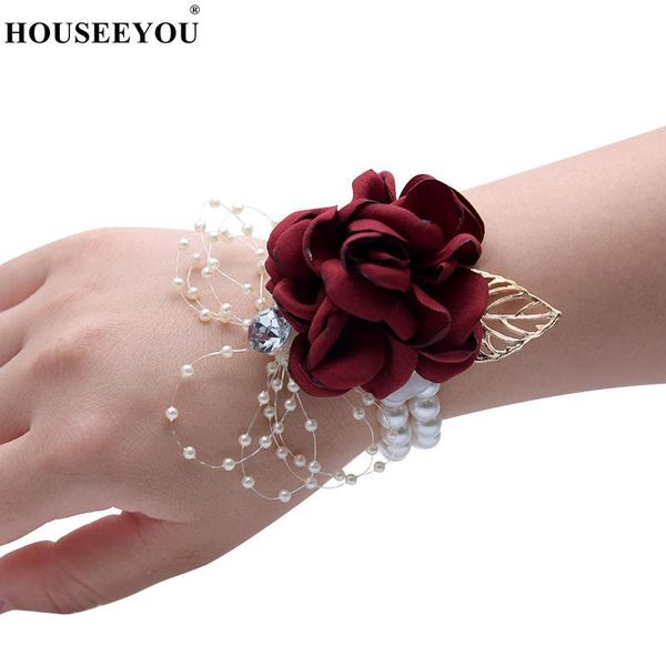 decorative flowers & wreaths wrist corsage wedding bracelet for bridesmaid wine red silk sisters hand men boutonniere
decorative flowers & wreaths wrist corsage wedding bracelet for bridesmaid wine red silk sisters hand men boutonniere