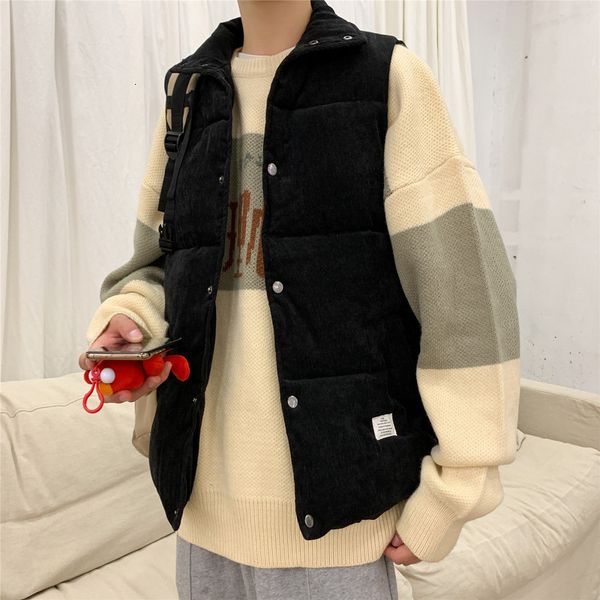fashion casual men's autumn and winter korean corduroy down cotton thickened warm large vest coat, Black;white
fashion casual men's autumn and winter korean corduroy down cotton thickened warm large vest coat, Black;white