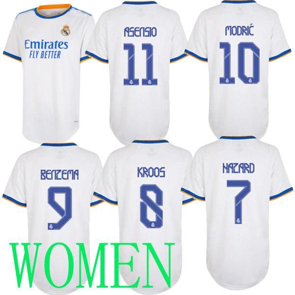 21 22 real madrid women home jerseys soccer 2022 2021 casemiro hazard benzema modric bale football shirt mujer feminine camiset, Black
21 22 real madrid women home jerseys soccer 2022 2021 casemiro hazard benzema modric bale football shirt mujer feminine camiset, Black
