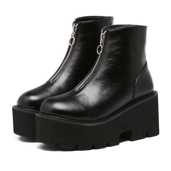 boots 2021 front zipper thick with bottom short student winter warm wild harajuku ankle, Black
boots 2021 front zipper thick with bottom short student winter warm wild harajuku ankle, Black