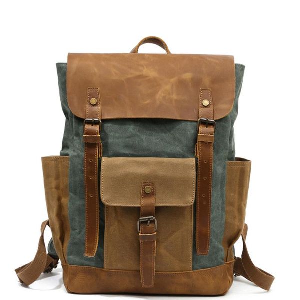 backpack men vintage crazy horse leather canvas male large capacity outdoor travel bags rucksack lapschool bookbag
backpack men vintage crazy horse leather canvas male large capacity outdoor travel bags rucksack lapschool bookbag