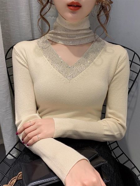 new winter thick sweater women's long-sleeve sweater bottoming shirt halter ladies bodycon t stretch, White;black
new winter thick sweater women's long-sleeve sweater bottoming shirt halter ladies bodycon t stretch, White;black