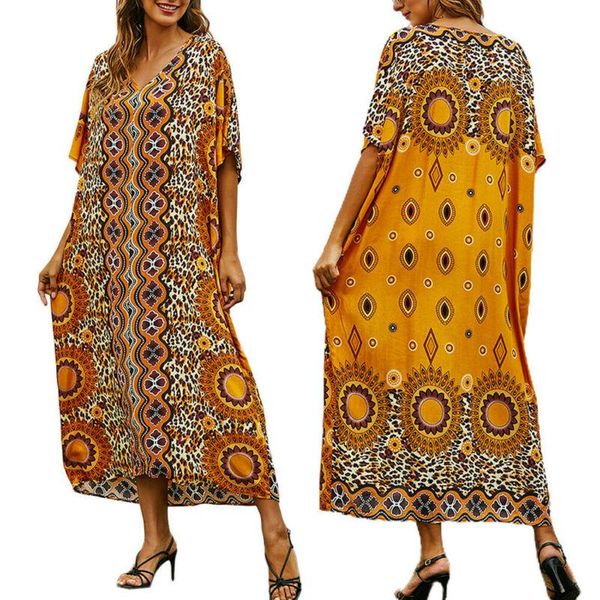 women's swimwear geometric print maxi dress ladies holiday party half sleeve boho beach, White;black
women's swimwear geometric print maxi dress ladies holiday party half sleeve boho beach, White;black