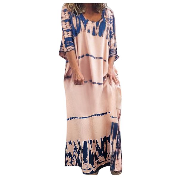 women's dresses ladies fashion loose v-neck tie-dye printed casual long dress evening party beach sundress vestidos, Black;gray
women's dresses ladies fashion loose v-neck tie-dye printed casual long dress evening party beach sundress vestidos, Black;gray