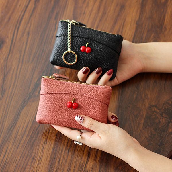 france fashion luxurys style designers coin pouch 2021 cute cherry hardware leather zipper zero wallet women's short wallet coin bag ke, Red;black
france fashion luxurys style designers coin pouch 2021 cute cherry hardware leather zipper zero wallet women's short wallet coin bag ke, Red;black