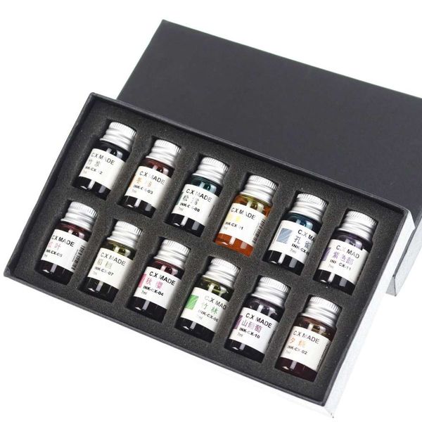12 color gold powder ink gift box non carbon pen refill glass feather dip water star set
12 color gold powder ink gift box non carbon pen refill glass feather dip water star set