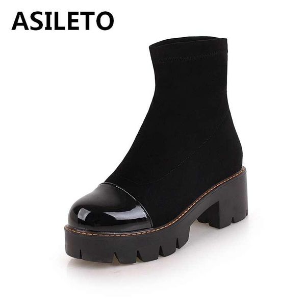 boots asileto stretch winter ankle platform round toe flock sock women slip on square high heels shoes woman riding bota, Black
boots asileto stretch winter ankle platform round toe flock sock women slip on square high heels shoes woman riding bota, Black