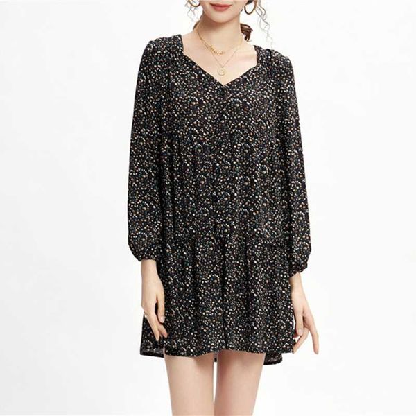 casual dresses v neck polka floral black beach mini dress 2021 summer women long sleeve loose elegant party ladies vestidos, Black;gray
casual dresses v neck polka floral black beach mini dress 2021 summer women long sleeve loose elegant party ladies vestidos, Black;gray