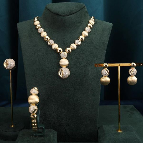 earrings & necklace tirim luxury jewelry sets for women polish bead spheres cubic zircon dangle set wedding engagement party accessories, Silver
earrings & necklace tirim luxury jewelry sets for women polish bead spheres cubic zircon dangle set wedding engagement party accessories, Silver