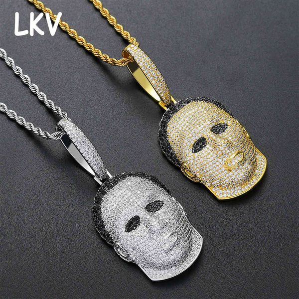 ins 14k real gold personality mask trendsetter necklace with zircon hip hop men's pendant, Silver
ins 14k real gold personality mask trendsetter necklace with zircon hip hop men's pendant, Silver