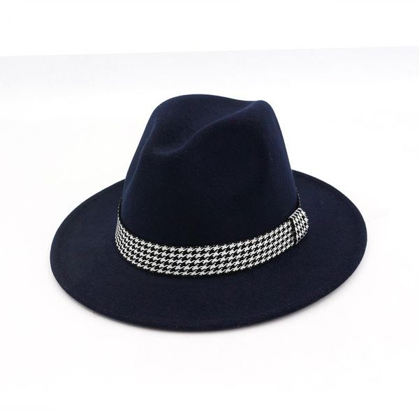 wide brim hats wool felt winter bucket womens bowler jazz fedora ribbon decorated flat panama trilby gambler hat, Blue;gray
wide brim hats wool felt winter bucket womens bowler jazz fedora ribbon decorated flat panama trilby gambler hat, Blue;gray