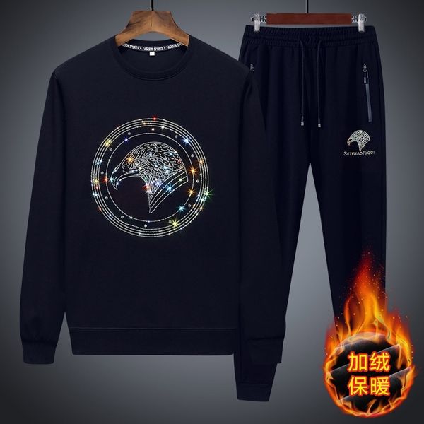 autumn and winter new drill leisure fashion men's trend sports suit plush sweater men, Gray
autumn and winter new drill leisure fashion men's trend sports suit plush sweater men, Gray