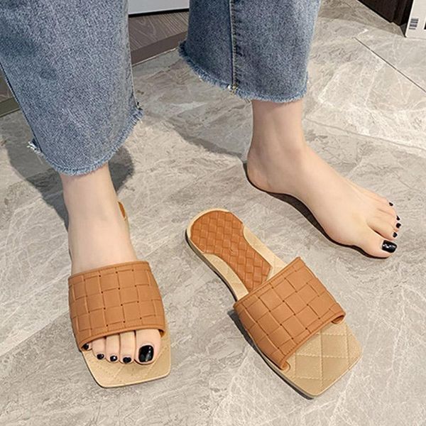 slippers 2021 ladies summer fashion women's shoes simple woven flat bottom casual large size one-word drag sandals, Black
slippers 2021 ladies summer fashion women's shoes simple woven flat bottom casual large size one-word drag sandals, Black