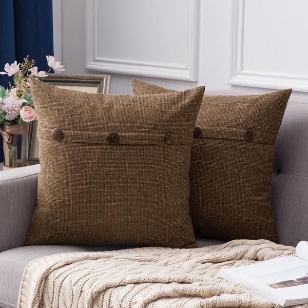 cushion/decorative pillow 1 piece decorative cotton linen triple button cushion cover vintage farmhouse throw covers without filling pillowc
cushion/decorative pillow 1 piece decorative cotton linen triple button cushion cover vintage farmhouse throw covers without filling pillowc