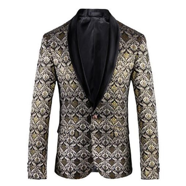 new royal flower business suit fashion performance wedding casual blazer and nk5a, White;black
new royal flower business suit fashion performance wedding casual blazer and nk5a, White;black