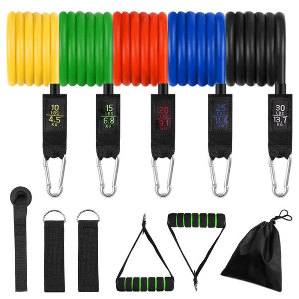 resistance bands 11 pcs elastic fitness tube stretch rubber band sports pull rope home training equipment
resistance bands 11 pcs elastic fitness tube stretch rubber band sports pull rope home training equipment