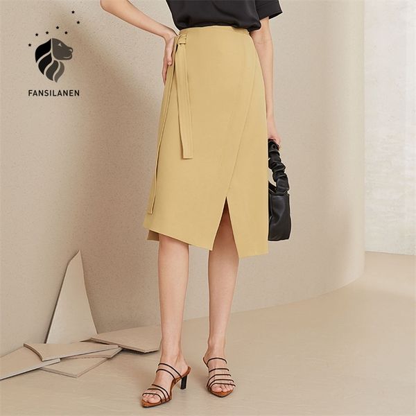 fansilanen split bandage wrap a-line skirt women office lady elegant midi black skirt vintage white high waist skirt bottom 210315
fansilanen split bandage wrap a-line skirt women office lady elegant midi black skirt vintage white high waist skirt bottom 210315