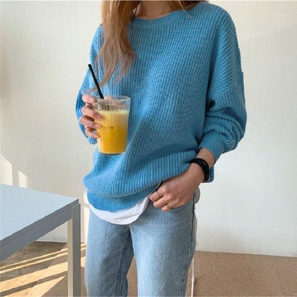 cbafu o neck loose women basic sweater long sleeve knitted pullovers autumn winter long sleeve knitting solid p6231, White;black
cbafu o neck loose women basic sweater long sleeve knitted pullovers autumn winter long sleeve knitting solid p6231, White;black