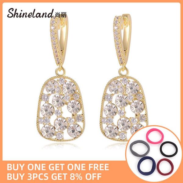 dangle & chandelier shineland vintage fashion geometric crystal drop earrings for lady heart brincos wedding party elegant jewelry gift 2021, Silver
dangle & chandelier shineland vintage fashion geometric crystal drop earrings for lady heart brincos wedding party elegant jewelry gift 2021, Silver