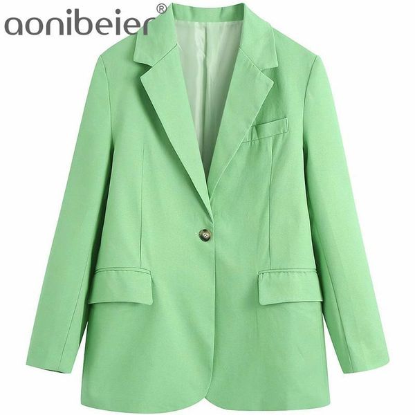 women's suits & blazers aonibeier green 2021 summer autumn long sleeve notched collar single button women casual coat female straight j, White;black
women's suits & blazers aonibeier green 2021 summer autumn long sleeve notched collar single button women casual coat female straight j, White;black