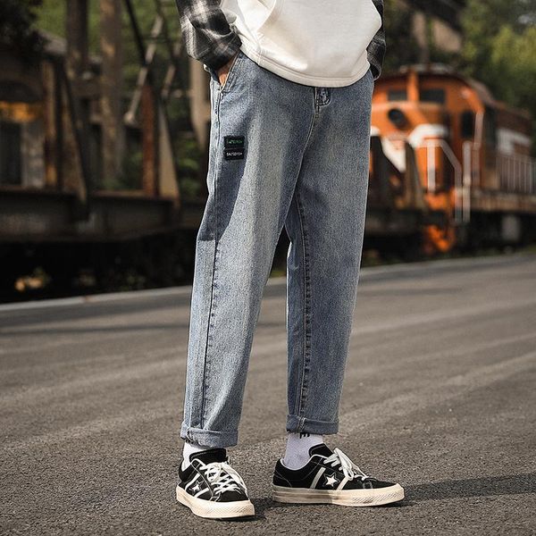 stretch jeans men casual all-match elastic waist straight pants trend harajuku student jeans pant trousers male, Blue
stretch jeans men casual all-match elastic waist straight pants trend harajuku student jeans pant trousers male, Blue