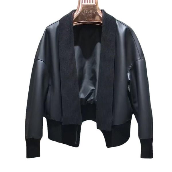 women's leather & faux genuine jacket real fur coat 100% sheepskin women clothes 2021 fashion korean abrigo mujer casaco feminino, Black
women's leather & faux genuine jacket real fur coat 100% sheepskin women clothes 2021 fashion korean abrigo mujer casaco feminino, Black
