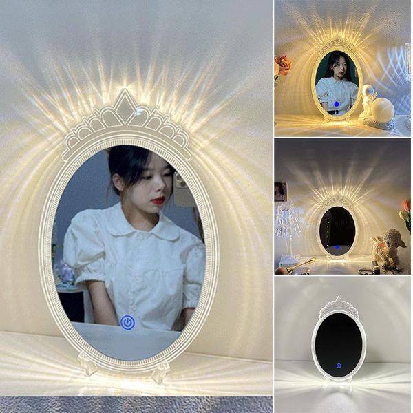 mirrors decorative mirror with front light usb rechargeable magic crown makeup 3 colors dimmable for bedoom lors889
mirrors decorative mirror with front light usb rechargeable magic crown makeup 3 colors dimmable for bedoom lors889