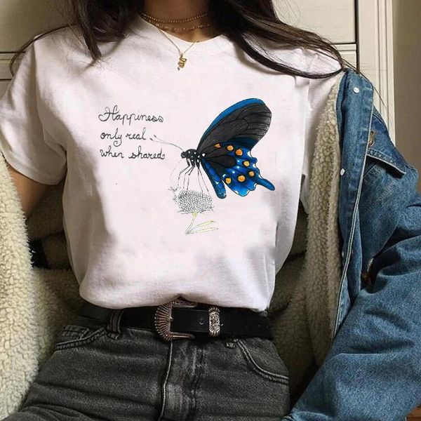 women lady tees graphic short sleeve watercolor butterfly fashion print clothing 90s clothes female t shirt womens t-shirt, White
women lady tees graphic short sleeve watercolor butterfly fashion print clothing 90s clothes female t shirt womens t-shirt, White